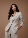 Oatmeal Beige linen suit